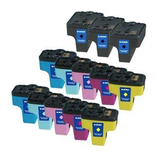 ink4print Remanufactured Ink Cartridge Replacement for HP 02 (Black,Cyan, Magenta, Yellow, Light Cyan, Light Magenta,13-Pack)