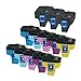 ink4print Remanufactured Ink Cartridge Replacement for HP 02 (Black,Cyan, Magenta, Yellow, Light Cyan, Light Magenta,13-Pack)