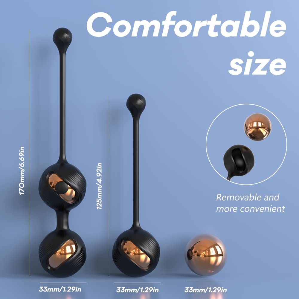 Silicone Kegēl Bàll 2 in 1 Palline Per il Pelvico Palline, 9 Modalità di Màssaggio, para Controllo della Vescica ed Esercizi del Pavimento Pelvico per Donna,USB Ricaricabile