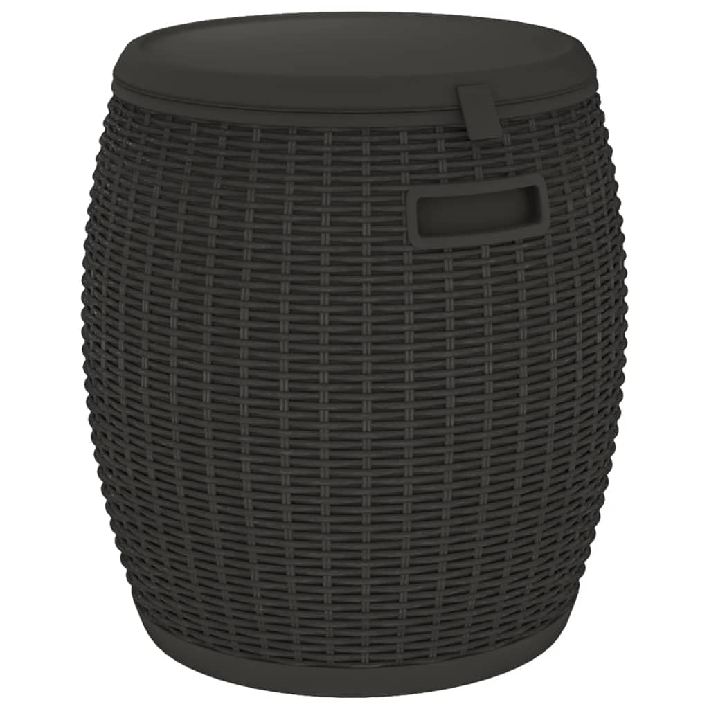 vidaXL Caja de almacenaje de jardín 4 en 1 Polipropileno Negro, Caja de almacenaje para Exterior, baúl de almacenaje, baúl para Cojines