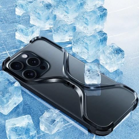 Image of MILLION CASES Back Cover Case for iPhone 14 Pro Max Shockproof Protective Premium X-Grip Armor Frame Case for Men & Boys(Black)