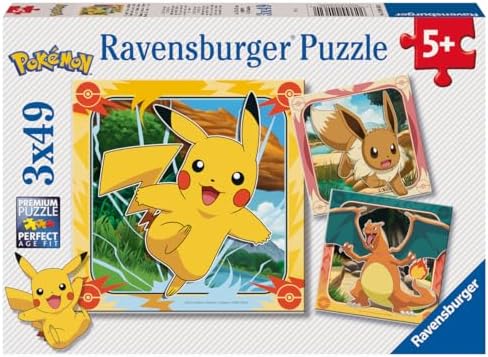 Ravensburger - Puzzle Enfant - Lot de 3 Puzzles 49 pièces - Pikac...