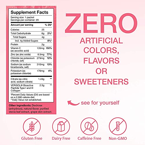 Hydralyte Hydrating Electrolyte Powder Packets Bundle | Collagen Boost, Strawberry Lemonade - 20 Count | Immunity Boost, Elderberry - 20 Count | Instant Dissolve Ors Drink Mix, Orange - 20 Count #TOP4