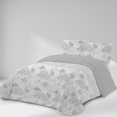 Rufino Díaz Edredón Sedalina Sherpa Limp 550 Gr/m2 + Funda Cojín - Gris, 90 cm