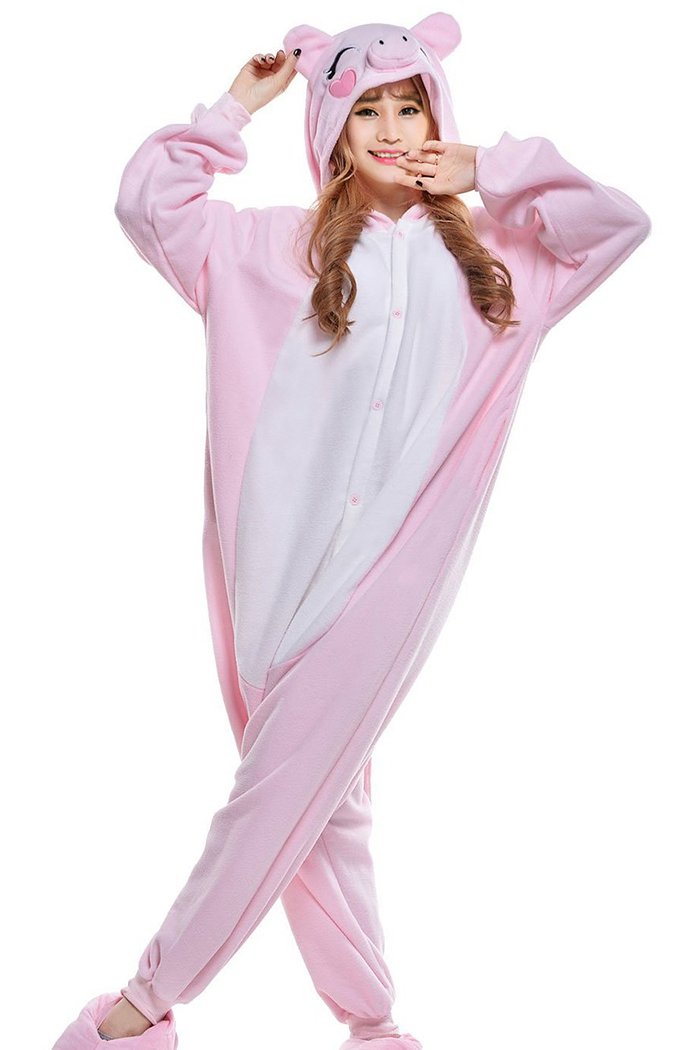 wotogoldAnimal Pig Pajamas Unisex Adult Cosplay Costumes