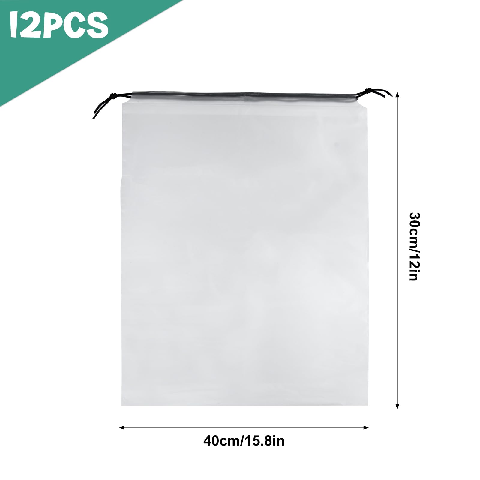 12 szt. torby na buty do podróży PLULON przezroczysty sznurek podróżne torby na buty do pakowania wodoodporne pyłoszczelne buty organizer etui akcesoria podróżne torba do przechowywania butów dla