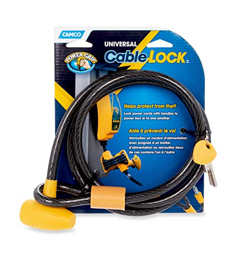 Camco 44290 Power Grip Cable With Security Lock, Black #TOP7