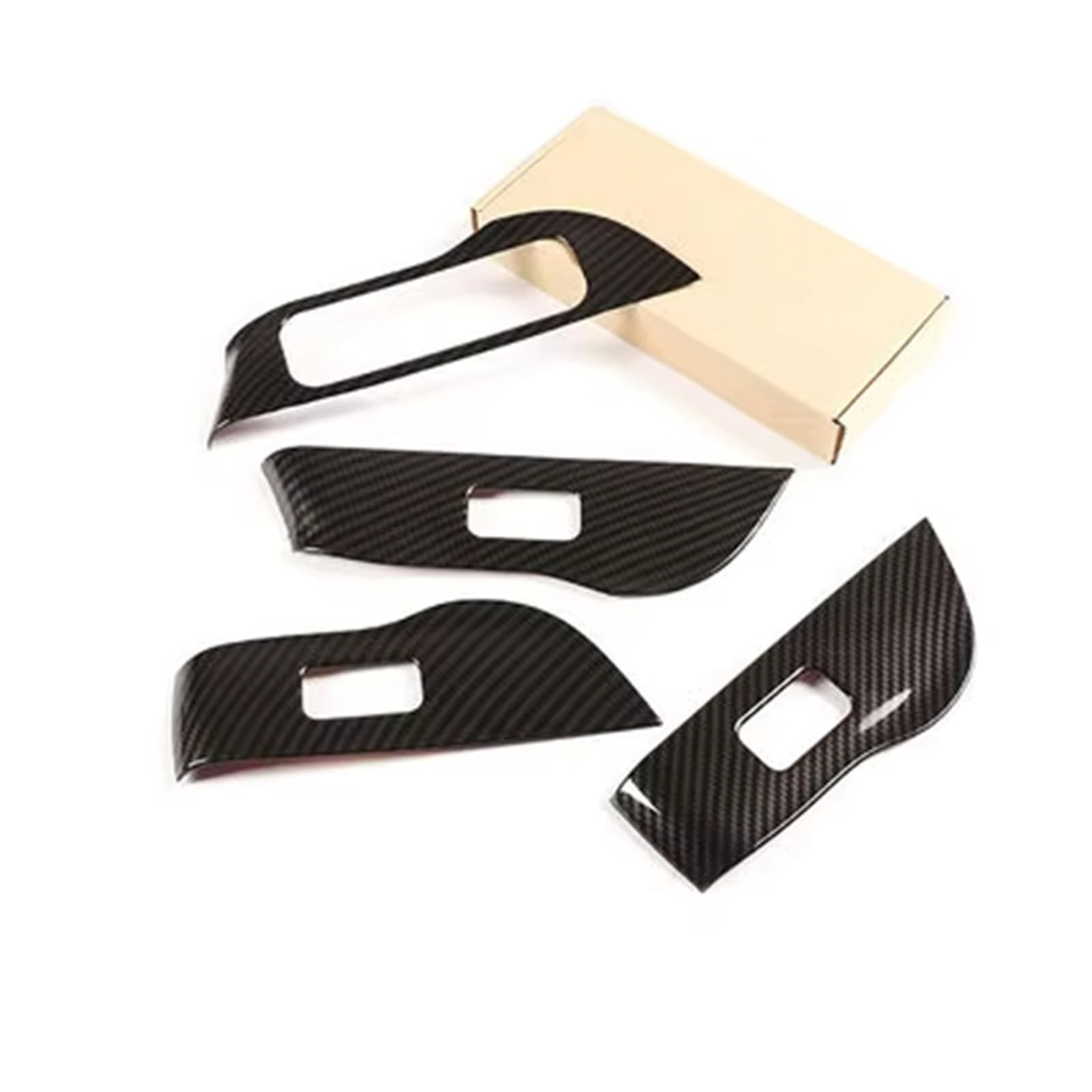 Car Trim Interior for Benz for GLE for GLS W167 X167 for GLE350 400 20-23 Car Door Window Glass Lifting Button Frame Panel Sticker Interior Mouldings(Carbon Fiber Style)