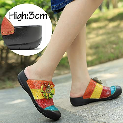 Riutiru Women's Handmade Vintage Ethnic Style Lambskin Sandals and Slippers - Fashion and lightweight Suitable for Any Occasion4