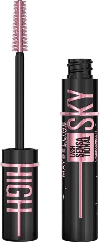 Maybelline New York Mascara Allungante e Volumizzante, Lunghezza e Volume Senza Limiti, Tenuta 24H, Ciglia Ancora più Nere, Lash Sensational Sky High, Tonalità: Cosmic Black, 7,2 ml