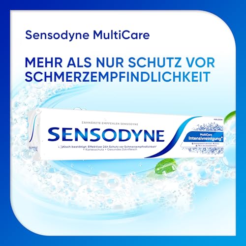 Sensodyne MultiCare Intensywne czyszczenie° pasta do zębów, 75 ml, codzienna pasta do zębów z fluorkiem, w przypadku wrażliwych na ból zębów