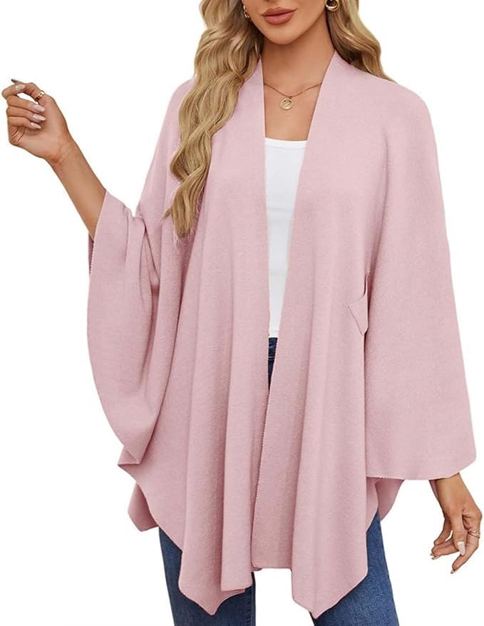 Consolidateh Sweater, Elegant Shawl Wraps Soft Open Front Sweater, Cross Front Knit Sweater for Office3