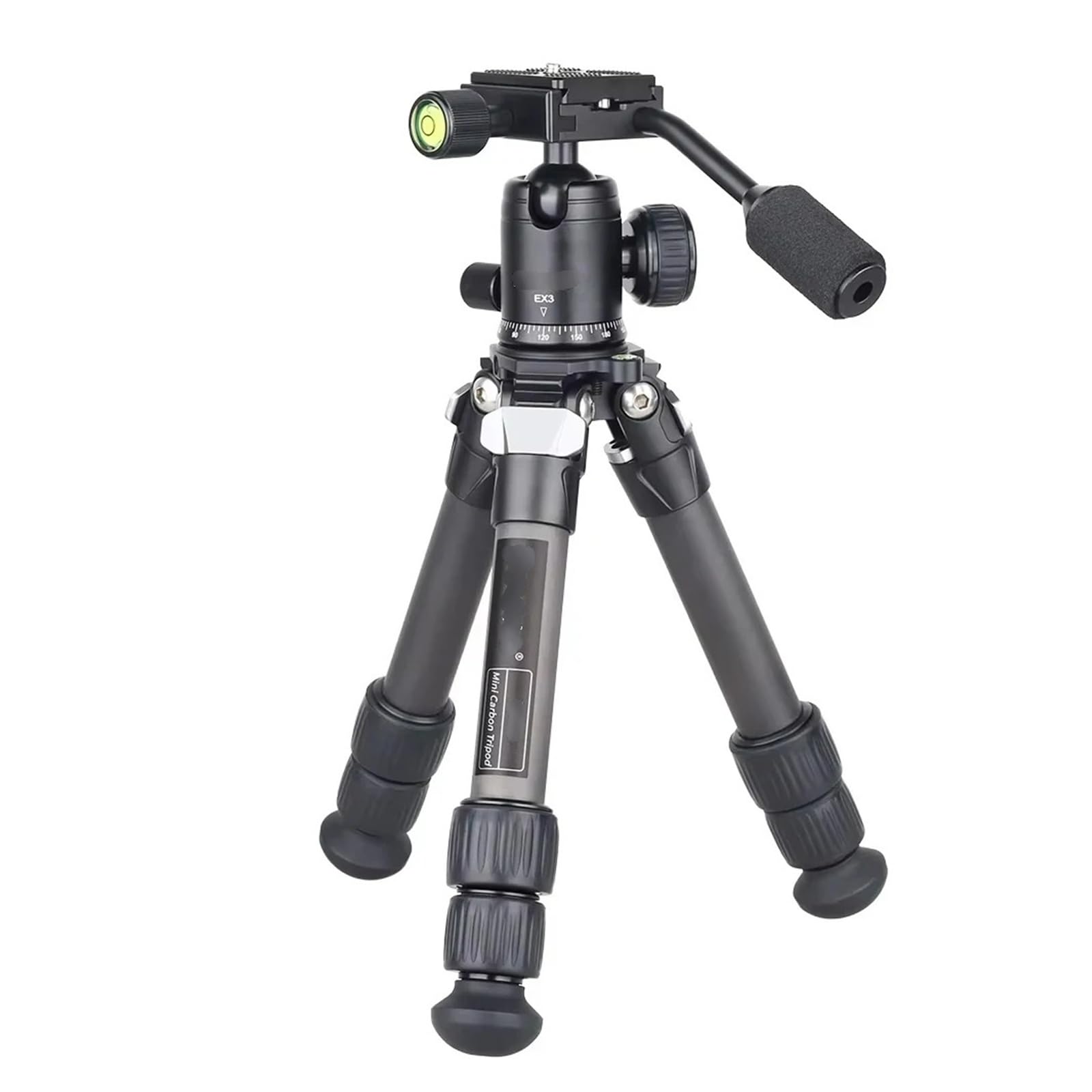 Mini treppiede da tavolo in fibra di carbonio a 10 strati | Dimensioni compatte da tavolo, carico massimo 10 kg, compatibile con DSLR e DV(Standard)