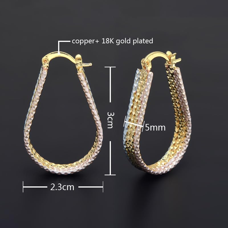 Fashionable Gold Hoop Earrings for Women - Hypoallergenic Hoop earrings Trendy Gold Earrings for women Perfect Gold Hoops Earrings Birthday Gift Idea4