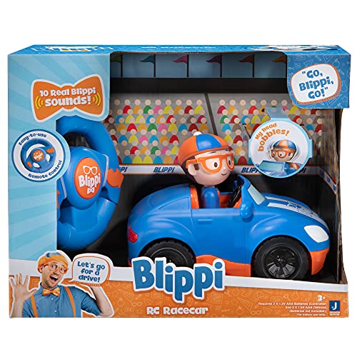 Blippi Racecar - Fun Remote-Controlled Vehicle Seated Inside, Sounds - Educational Vehicles For Toddlers And Young Kids,Orange, Blue #TOP1