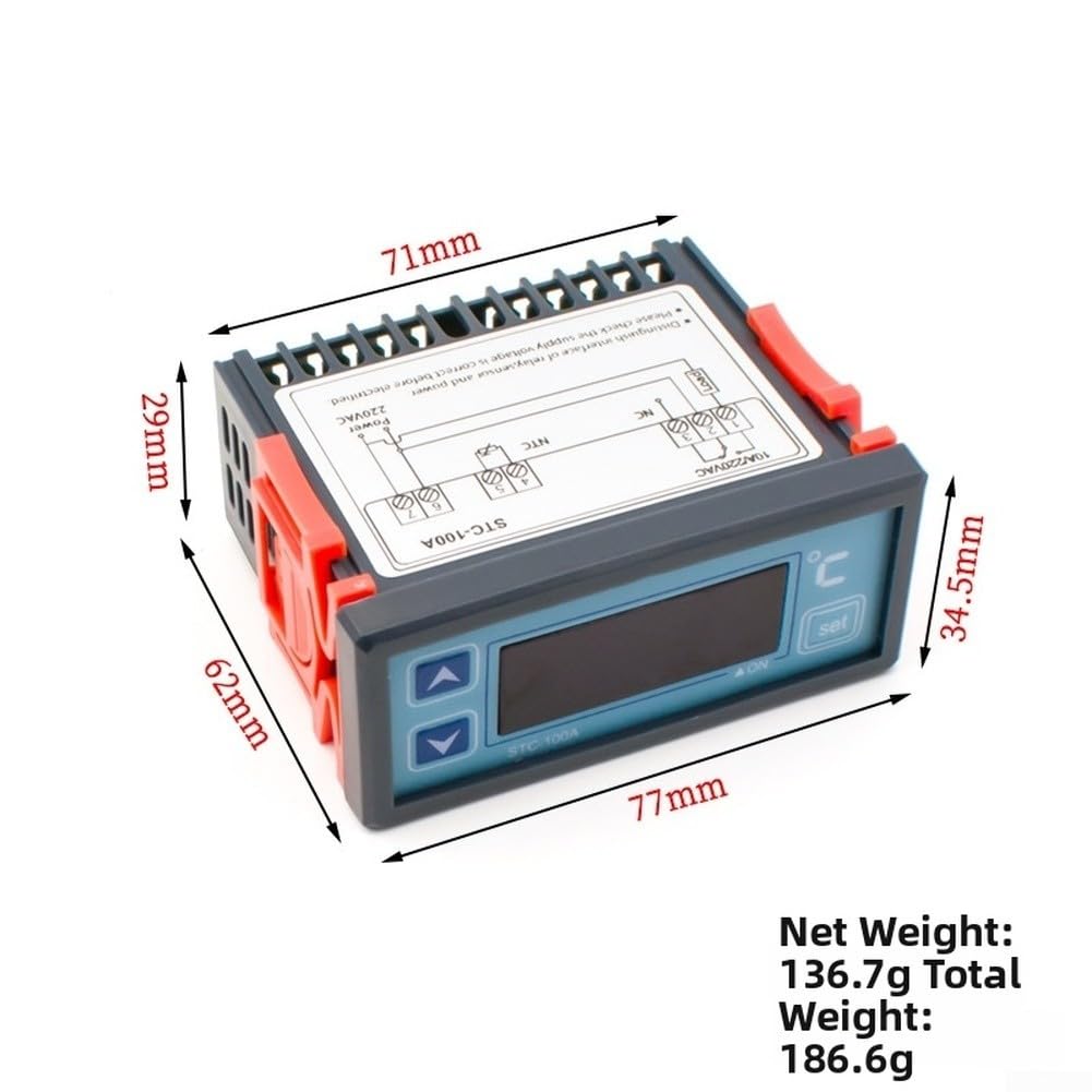 Termostato Digital Calefacción y Refrigeración para preciso Termostato(12v English)