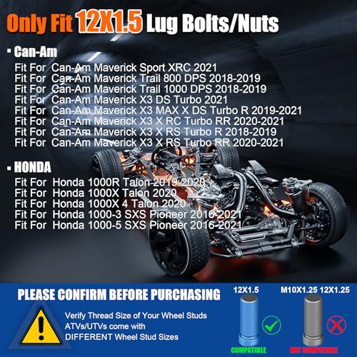 image for GAsupply ATV 4x137 Wheel Spacers 1.5 inch Fit for Can-Am Maverick Hond