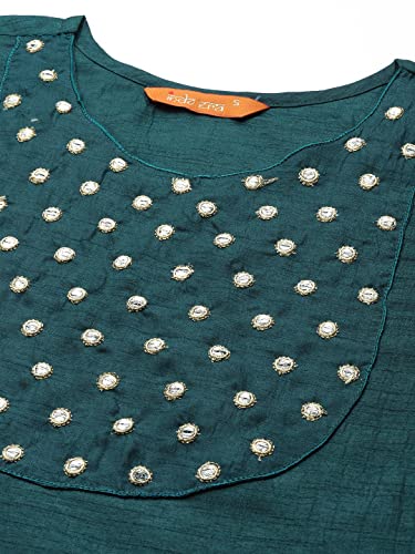 Image of INDO ERA Women's Polyester Solid Straight Kurta with Pant Set (IEIEI9116)