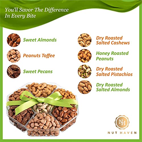 Image of Holiday Nuts Gift Basket - Extra Large Assortment of Sweet & Roasted Salted Gourmet Nuts - Food Gift Box for Dad, Him, Husband, Christmas, Father's Day, Mother's Day, Family, Men & Women