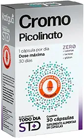Katiguá, Picolinato de Cromo, Mineral Quelato, STD, Sem sabor, 30 Cápsulas Softgel • 30 doses, Branco