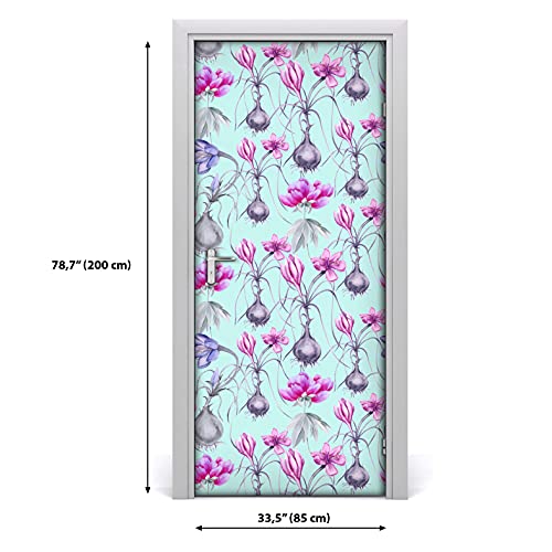 Papier peint de porte autocollant masquer défauts boiserie 85x200