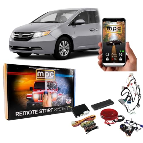 MPC Smartphone/Factory Remote Activated Remote Start Kit Compatible with Honda Odyssey 2014-2017 - Push-to-Start - T-Harness - 1-Year Free Service Included - USA Tech Support