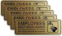 Vista 18 de Standard Employees Must Wash Hands - Letrero para puerta/pared, color negro, pequeño