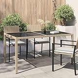 Design élégant pour n'importe quel espace extérieur : avec son élégante palette de couleurs beige-noir et son design moderne, cette table est un complément parfait à n'importe quel jardin, terrasse ou balcon. Il crée une atmosphère accueillante pour les repas et les rassemblements sociaux.