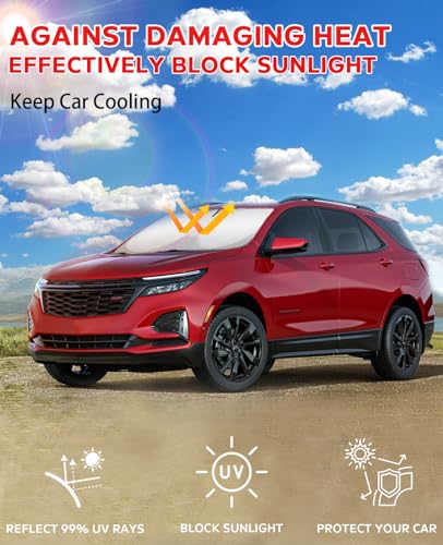 Image of Windshield Sun Shade for Ford Escape 2020-2026 Front Window Shade Sunshade | 240T Polyester Material for Escape Accessories Sun Protector UV Heat Reflector Front Windshield Cover
