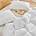 WARMDERN Waffle Weave Duvet Cover King Size, White Textured Duvet Cover Set, Soft and Breathable Comforter Cover, 3 Pieces Microfiber Bedding Set for All Season(White,King)