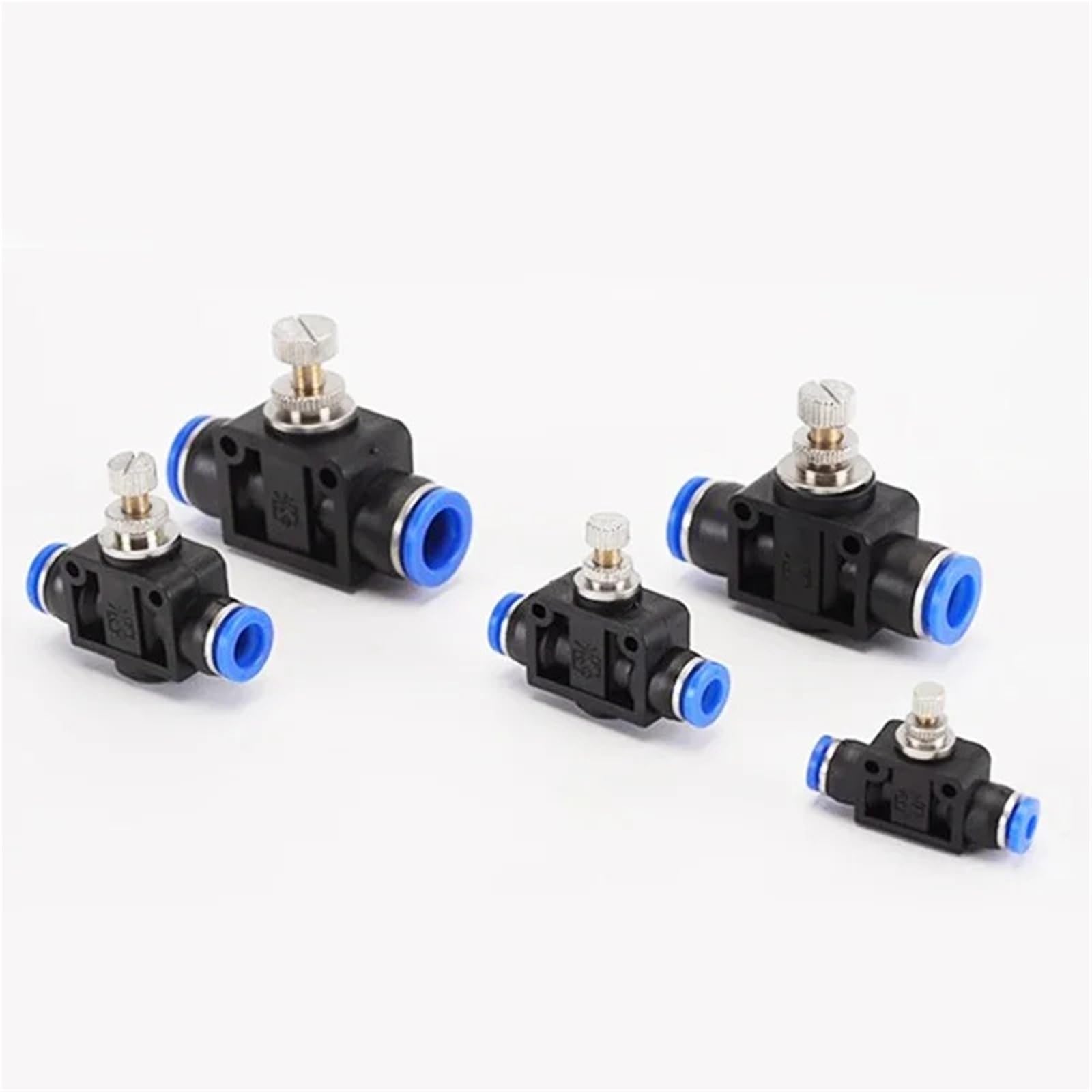 Flow Speed Control Valve Tube Water Hose Pneumatic Push in Fittings Throttle SA 4-12mm 1Pcs(SA-8)