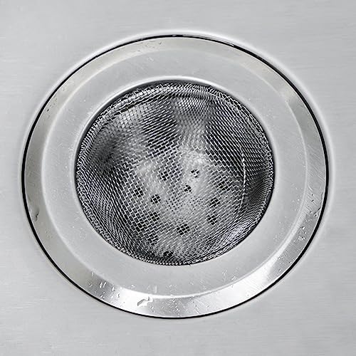 XIZONLIN Kitchen Sink Strainer 2Pcs Stainless Steel Drain Sink Tub Strainer Filter Hair Catcher Basket Drain Protector for Kitchen Bathroom Shower - Image 4
