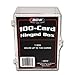Price comparison product image 100 Card Acrylic Storage Box, Hinged Lid X 4 Pack