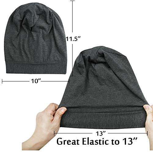 Image of Satin Lined Sleep Slouchy Cap Curly Girl Slap Headwear Gifts For Frizzy Hair Women