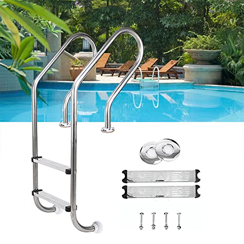 Barandal para piscina acero inoxidable 2 pasos antideslizante miniatura 1