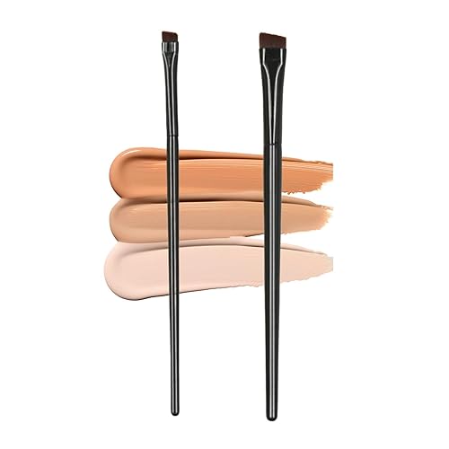 Ksvsonrvi Pincel delineador de ojos con forma de hoz, 1 paquete mejorado de delineador de ojos ultrafino, ángulo plano inclinado para herramienta