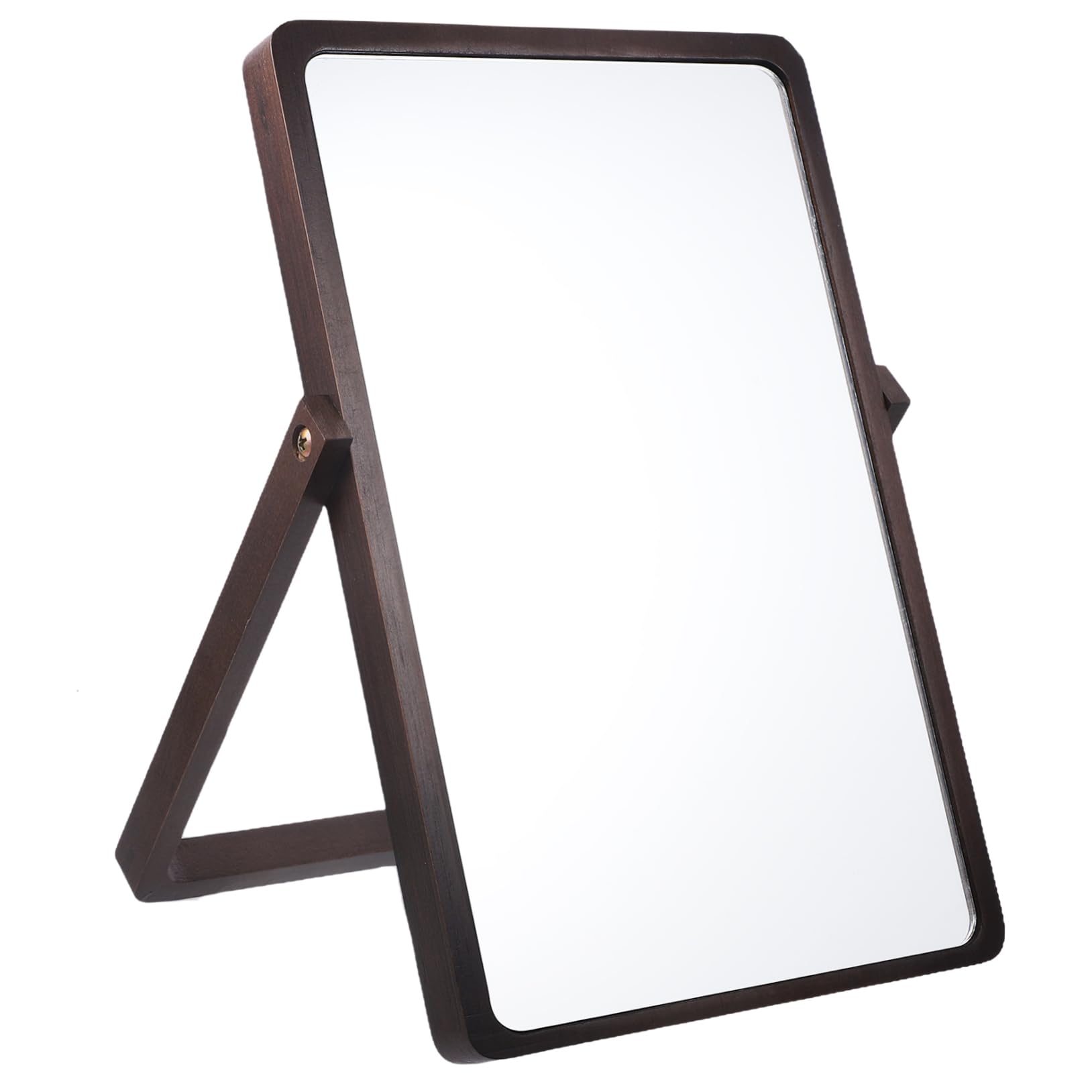 Miroir de maquillage en bois pliable petit format de table pour fille