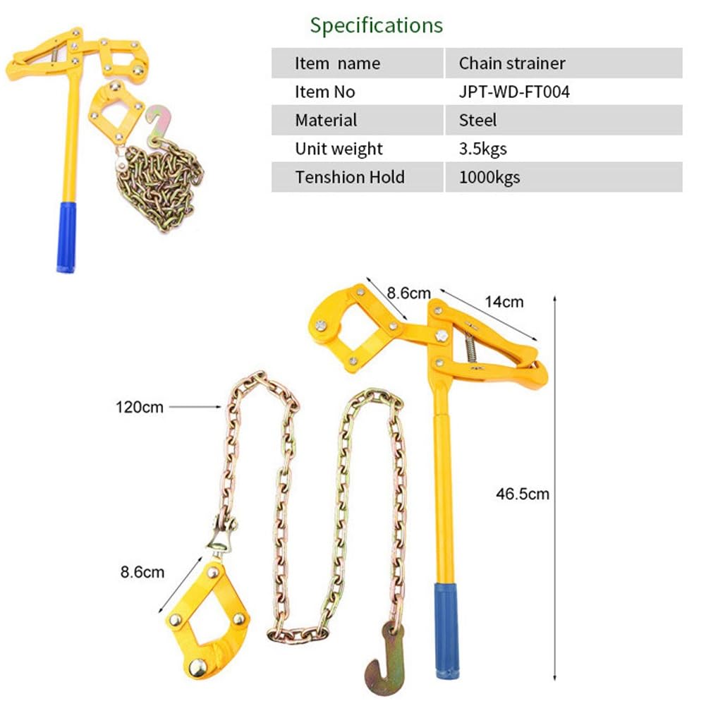 Gartenspanner, Feldspanner, Zaunfixierer, 1,2 m Maschendrahtzaunspanner, Werkzeug for Spannen von Gartenzäunen aus Eisen, Reparaturwerkzeug for Zaundrahtspanner for Zäune, Pferde, Gärten