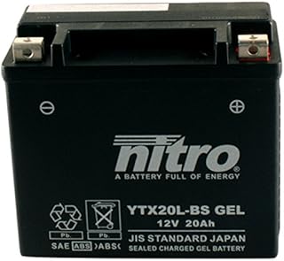 Nitro ytx20l de BS Gel – N- ytx20l de BS Gel AGM cerrado, color negro, talla NA