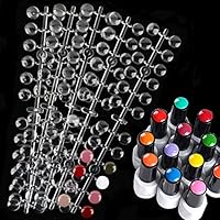 FLOFIA 120Stk. Nagel Display Punkt Farbpunkte zum Kleben Nail Art Tips Präsentation Rund Selbstklebend Transparent Nagelspitzen Farbekarte Fächer für Nagellack-deckel DIY Maniküre Praxis Nagelstudios