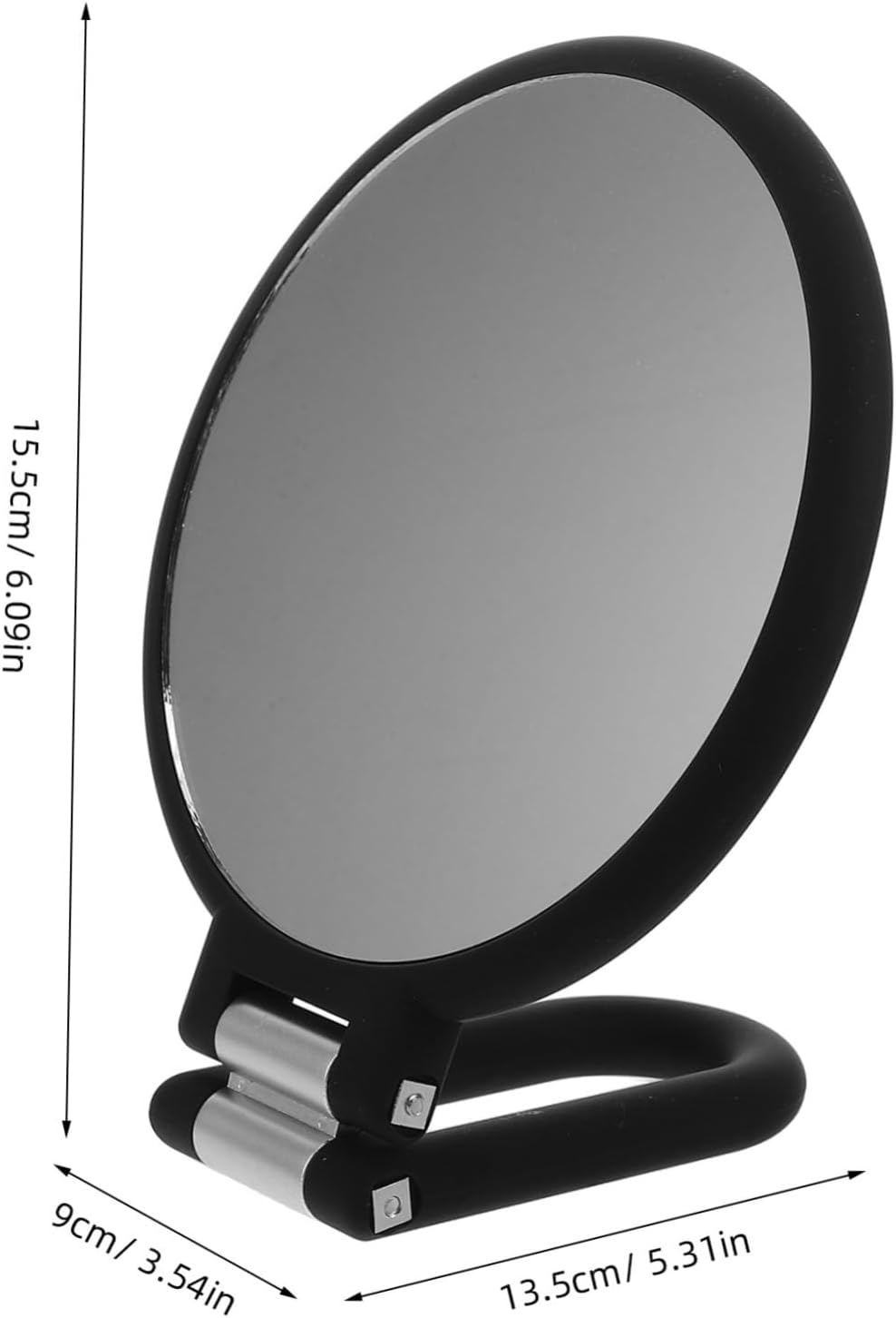 15times Double-Sided Magnifying Makeup Mirror Handheld Foldable Round Travel Mirror Magnification Rotation