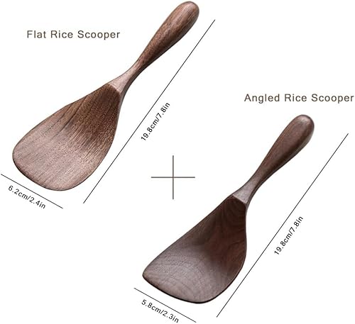 Miniatura 8 de Juego de cucharas de madera de nogal negro para cocinar y servir, perfecto para entusiastas de la cocina y amantes del gourmet