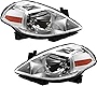 Garage-Pro Headlight Assembly Compatible with 2007-2012 Nissan Versa Halogen, Hatchback(Sedan 2007-2011), Set of 2, Driver and Passenger Side, Clear Lens