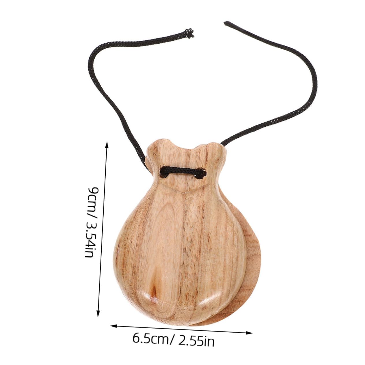 Castagnettes en Bois Créatives, 4 Paires, Khaki, pour Adultes