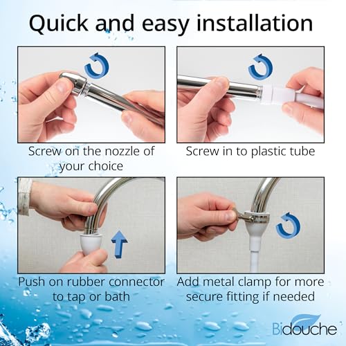 Image of Faucet /Tap & Shower Anal Douche Enema Kit. Attaches to Tap /Bathtub /Shower. Unisex Faucet Enema with Three Nozzles for Douching. 1.2M & 1.7M Hose for Easy Use (1.7)