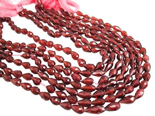 Teardrop briolettes en grenat rouge pour fabriquer vos boucles d'oreilles bohèmes chic