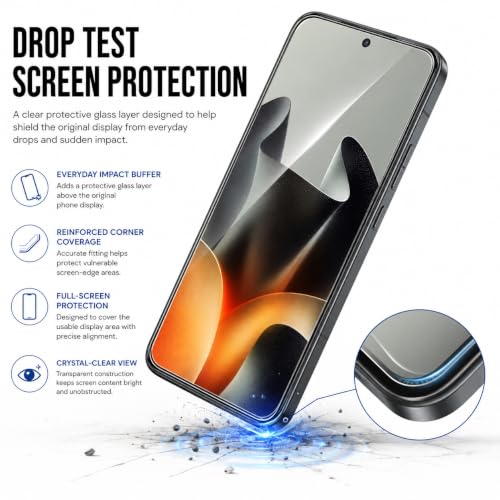 Image of FIRST MART Screen Protector for Motorola Edge 70 Max | Borderless Edge-to-Edge Tempered Glass, Anti-Dust Mesh, Case-Friendly | Pack of 2