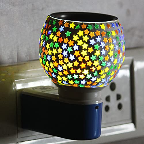 Image of Brahmz Mosaic Kapoor Dani for Aroma and Camphor Burner Scented Oil Diffuser Mosaic Diffuser ,Glass