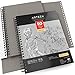 ARTEZA Spiral Sketch Book 9x12 Gray Art Paper Drawing Pad 2 Pack 50 Sheets Sketch Pads for Drawing