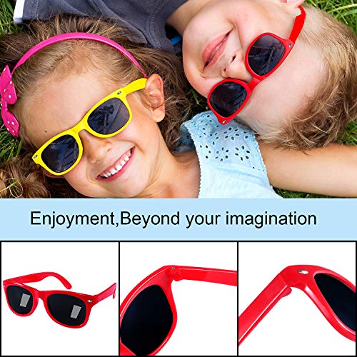 GINMIC Kids Sunglasses bulk, 24 Pack Kids Sunglasses Party Favors, Neon Sunglasses for Kids,Boys and Girls, Great Gift for Birthday Party Supplies, Beach, Pool Party Favors, Goody Bag Favors - Image 4